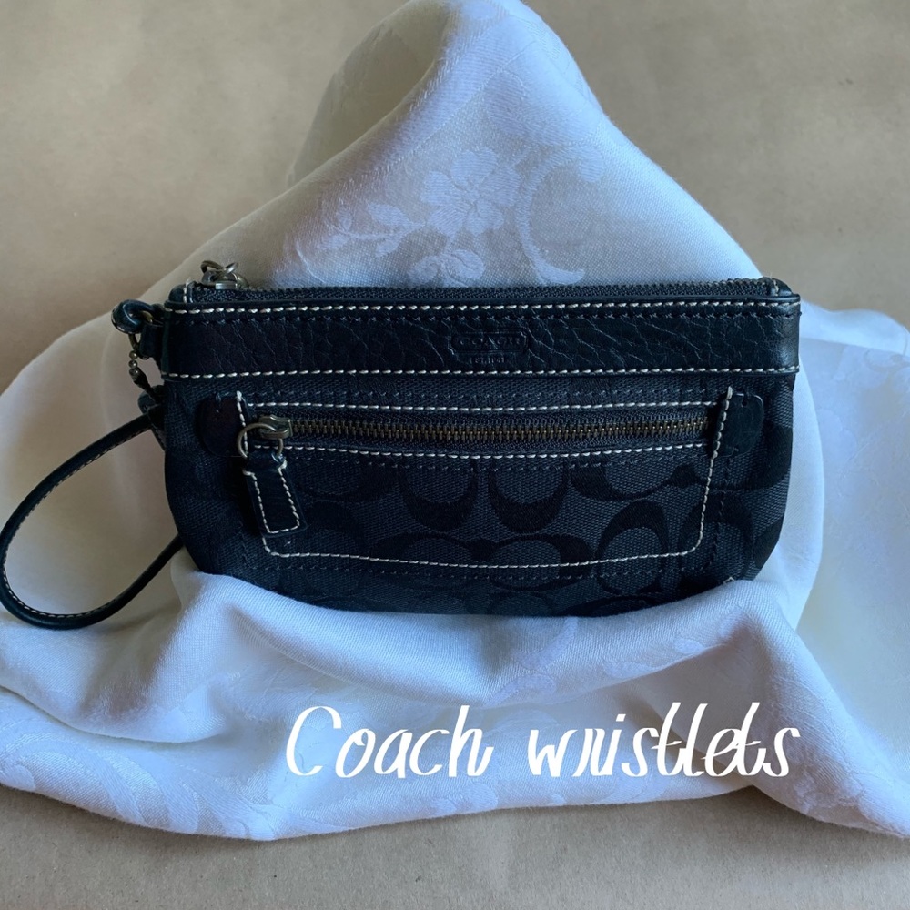 Black coach wristlets